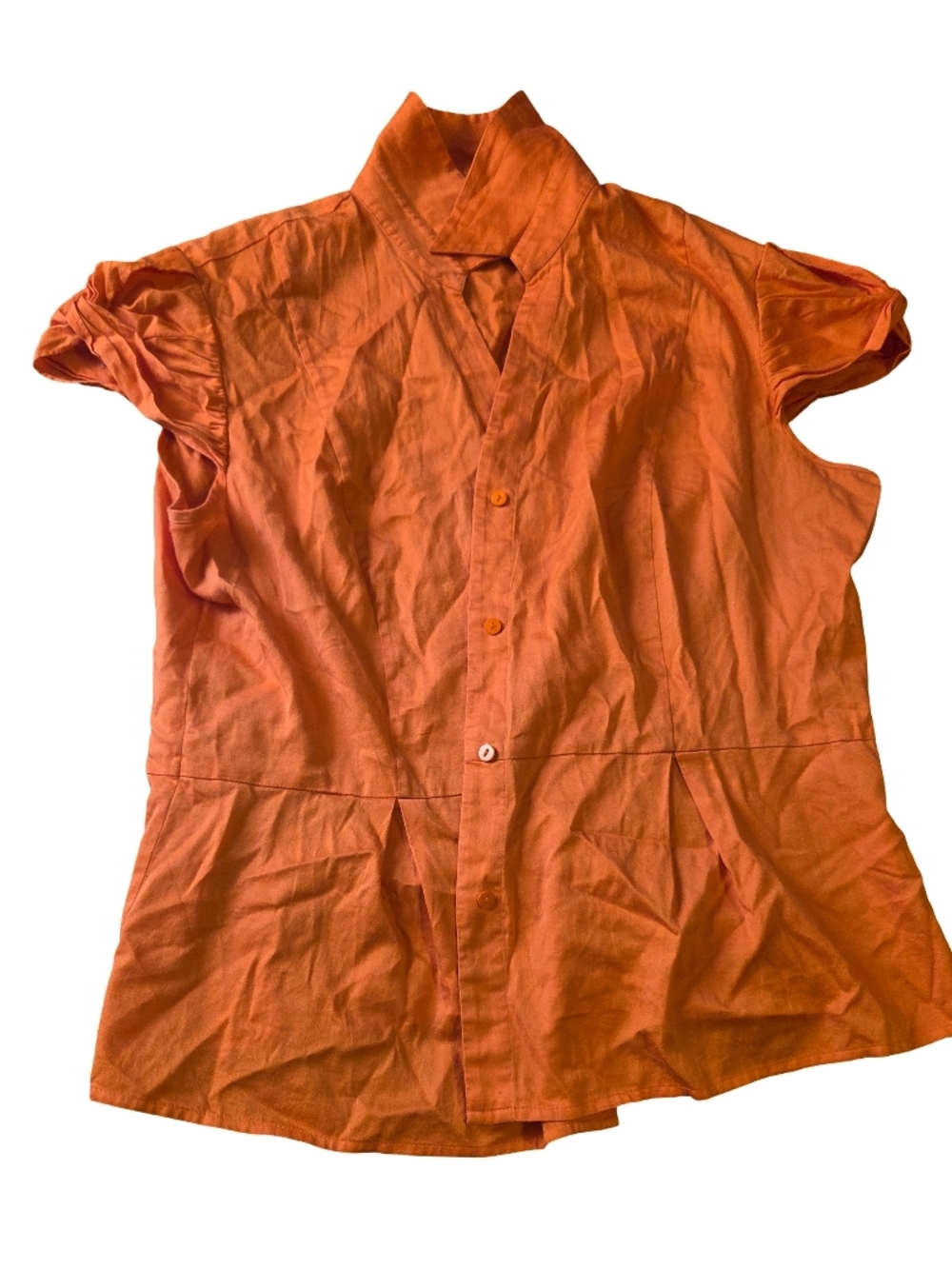 Anne Klein Orange Stretch Blouse